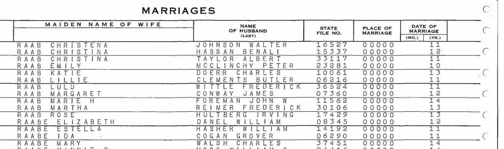 Reclaim The Records - New Jersey Marriage Index - example #1