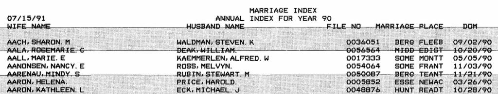Reclaim The Records - New Jersey Marriage Index - example #4