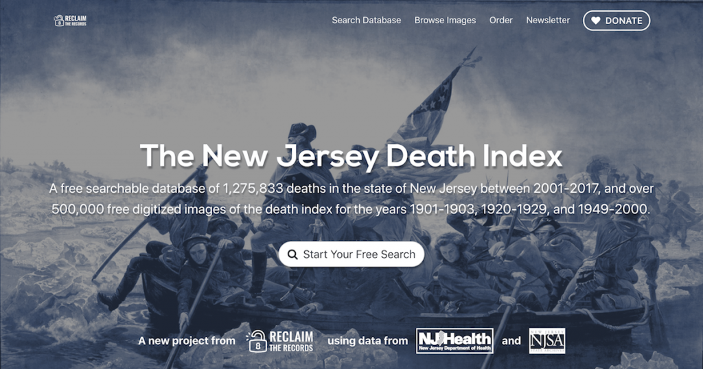 New Jersey Death Index