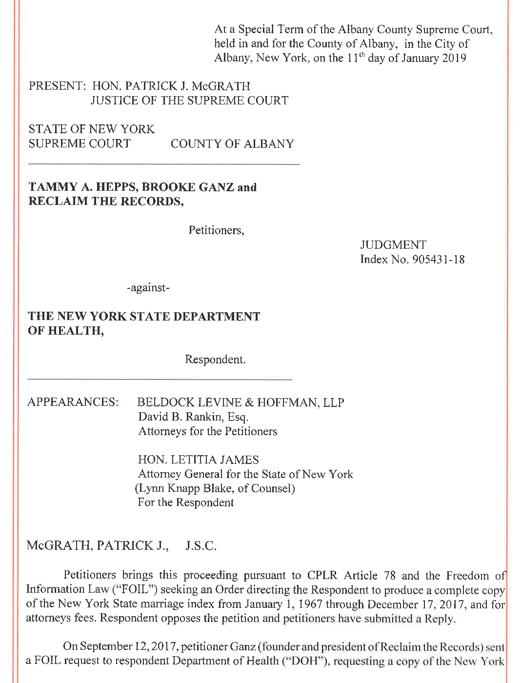 Supreme Court Judgment (March 13, 2019)