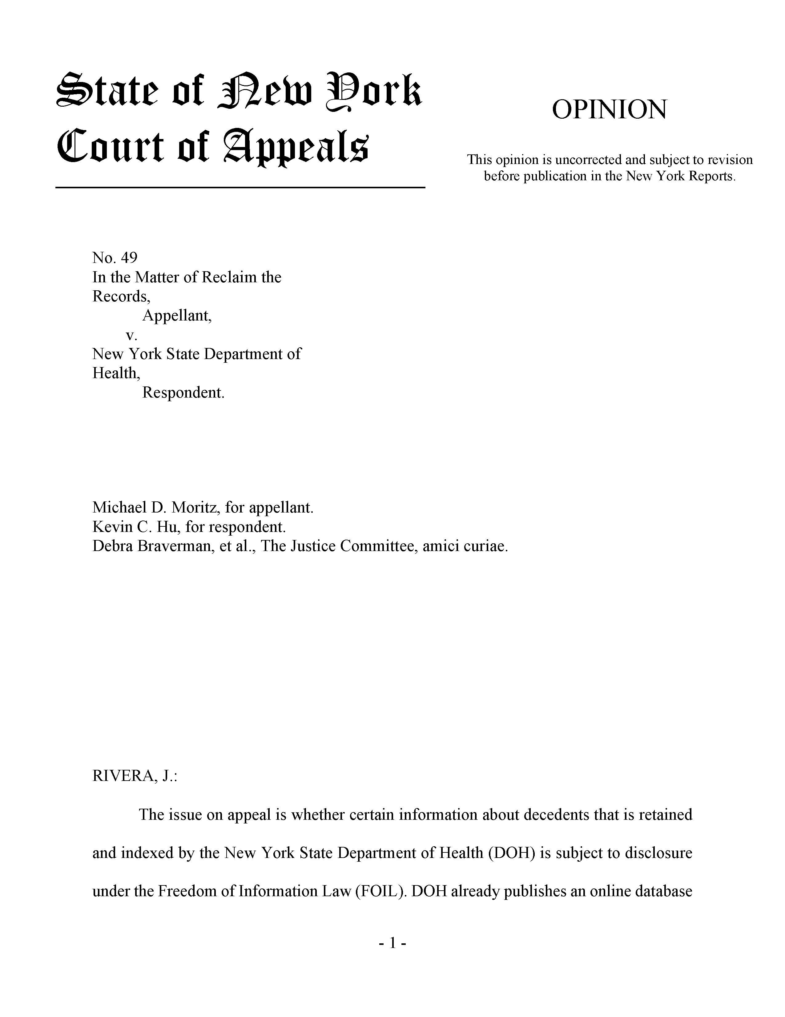 Decision from the Court of Appeals